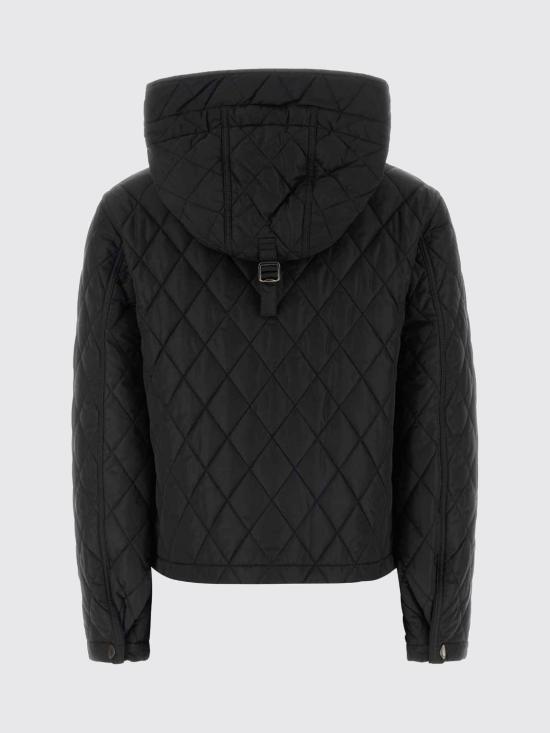 26FW 버버리 크롭 퀄티드 나일론 후드 자켓 8110329 Black - BURBERRY