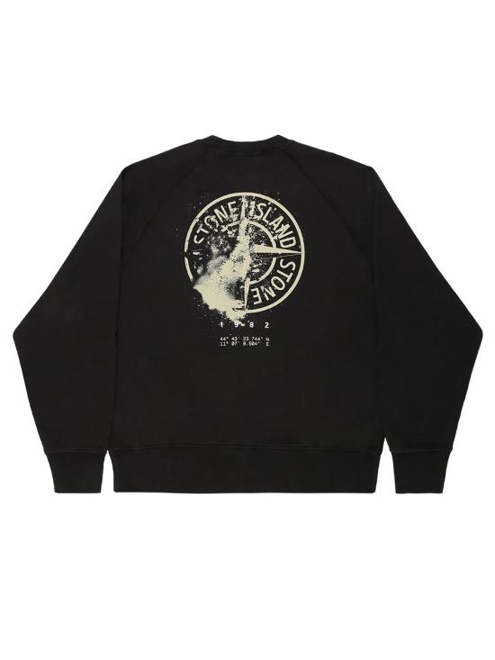 26FW 스톤 아일랜드 오가닉 코튼 플리스 오버사이즈핏 크루넥 스웨트셔츠 L2S15 6100008 S0466 V0029 BLACK DOM - STONE ISLAND