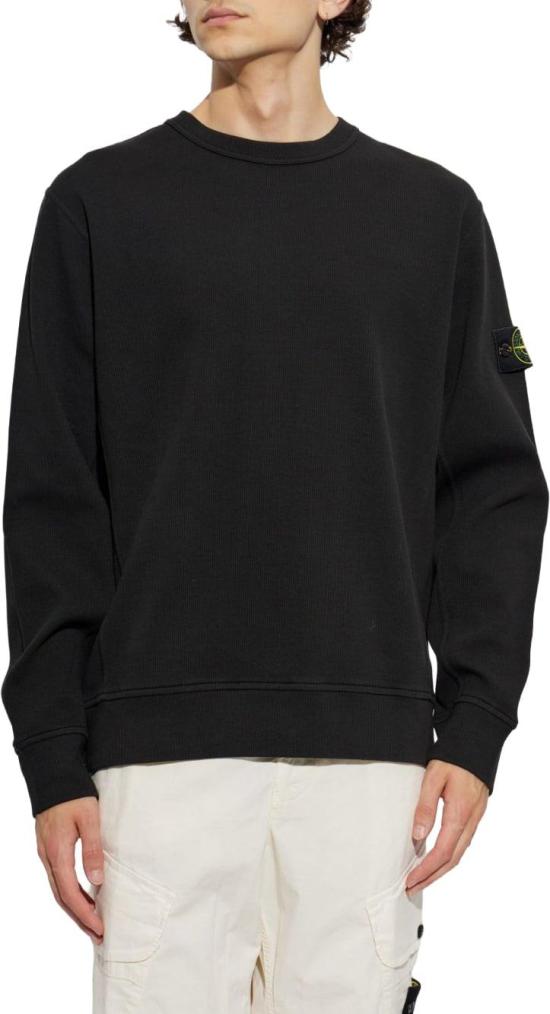 26FW 스톤 아일랜드 오가닉 코튼 인터락 맨투맨 L2S15 6100017 S0472 V0029 BLACK DOM - STONE ISLAND