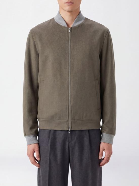 26FW 브루넬로 쿠치넬리 캐시미어 봄버 재킷 MV4216550 CMP27 Military