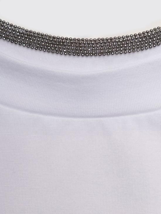 26FW 브루넬로 쿠치넬리 반팔 티셔츠 MPT18BD200 C159 White - BRUNELLO CUCINELLI