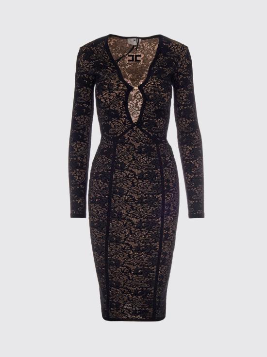 26FW 엘리자베타프랜치 롱 원피스 AM26Q66E2 FR9 Black - ELISABETTA FRANCHI