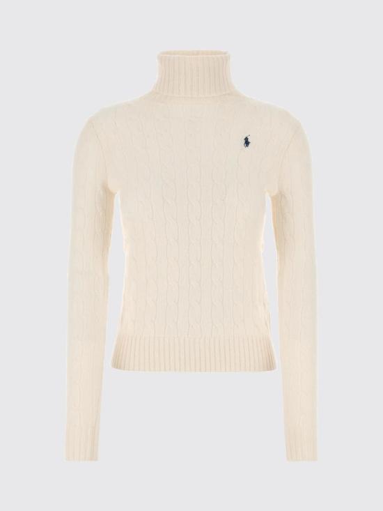 26FW 폴로 랄프로렌 울 캐시미어 케이블 니트 터틀넥 211888686 012 White - POLO RALPH LAUREN