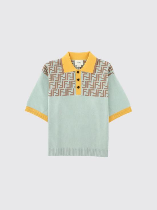 26SS [키즈] 펜디 폴로 셔츠 JMG141AVVT F1UVI Green