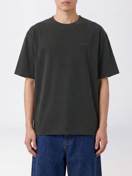 26FW 오프화이트 반팔 티셔츠 OMAA120F26JER00W 001 Black