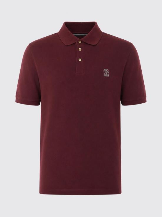 26FW 브루넬로 쿠치넬리 피케 폴로 셔츠 ME8548788 CDC80 Burgundy - BRUNELLO CUCINELLI