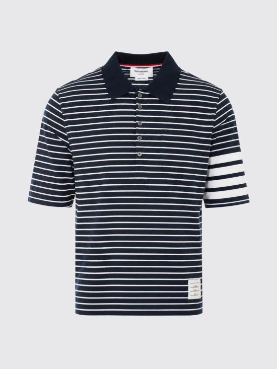 26FW 톰브라운 폴로 티셔츠 MJP247AJ0269 927 Blue - THOM BROWNE