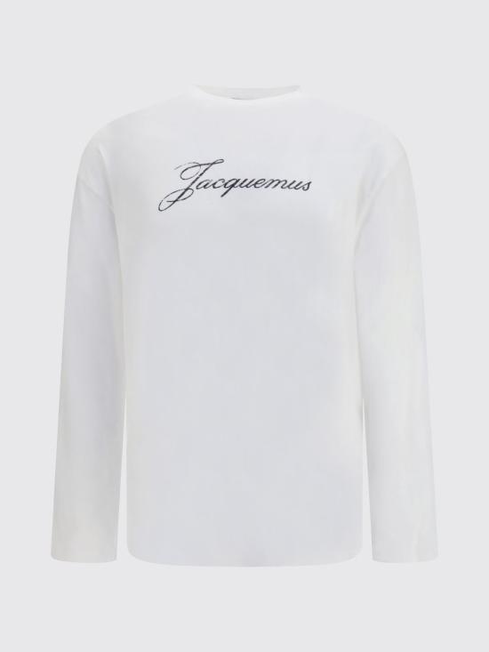 26FW 자크뮈스 긴팔 티셔츠 TSU00351AJ00289 100 White - JACQUEMUS