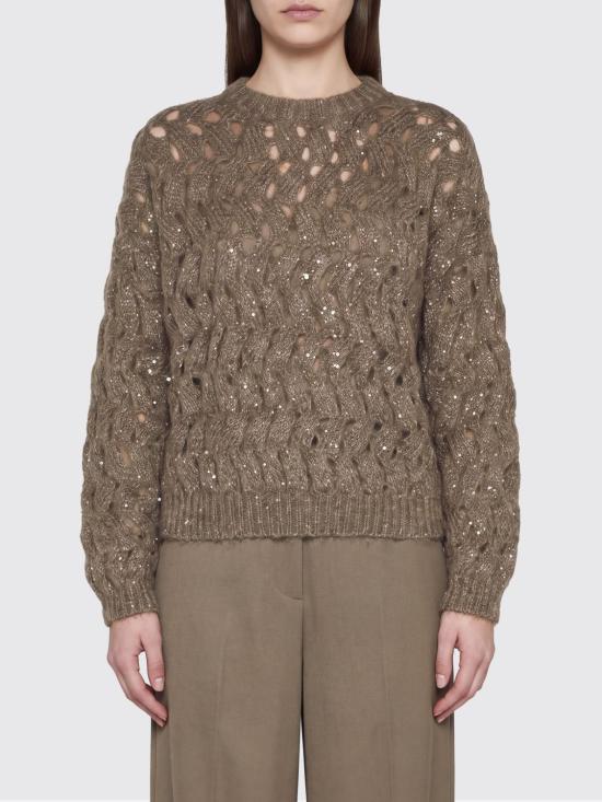 26FW 브루넬로 쿠치넬리 스웨터 MNT347520 CLE69 Beige