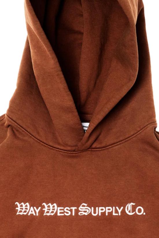  Way West Supply Co 후드 티셔츠 웨이 웨스트 서플라이 컴퍼니 마력 후드티 (러스트 브라운) - OTHER BRANDS