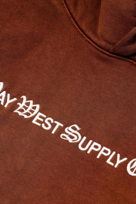  Way West Supply Co 후드 티셔츠 웨이 웨스트 서플라이 컴퍼니 마력 후드티 (러스트 브라운) - OTHER BRANDS