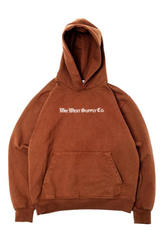  Way West Supply Co 후드 티셔츠 웨이 웨스트 서플라이 컴퍼니 마력 후드티 (러스트 브라운) - OTHER BRANDS