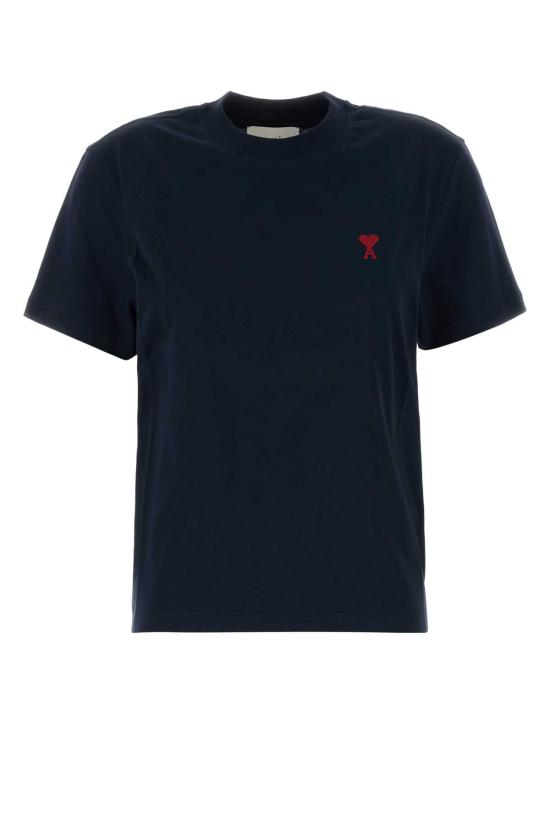 26FW 아미 스몰 하트 로고 티셔츠 BFUTS035724 430 NAVY