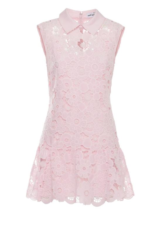 26SS 셀프 포트레이트 원피스 SS26164SAPPINK LACE COLLAREDPINK