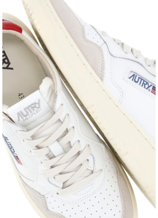 26SS 오트리 메달리스트 로우 스니커즈 AULMLS43WHT RED White - AUTRY