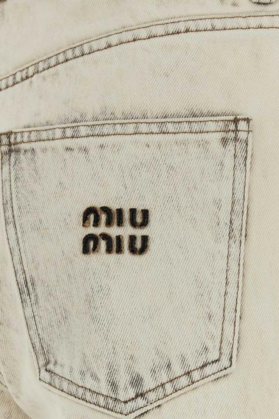 26SS 미우미우 데님 팬츠 GWP591SOOO183T F0009 BEIGE - MIU MIU