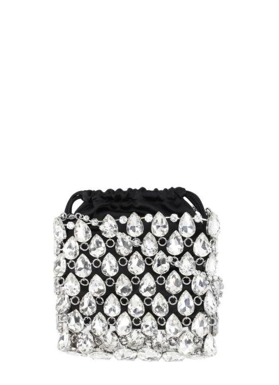 26SS 셀프 포트레이트 토트백 SS26310SLSILVER CRYSTAL CHAINMAILSILVER Black