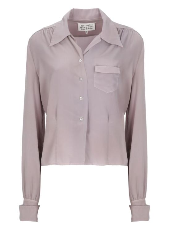 26SS 마르지엘라 롱 슬리브 실크 셔츠 S51DT0028M35704365 Pink