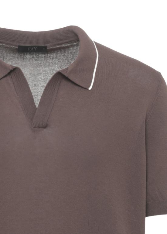 26SS 페이 폴로 티셔츠 NMMC1521740VHY4867 Brown - FAY