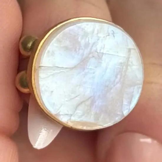  Wilymi Jewelry Co. 반지 윌리미 주얼리 컴퍼니 레인보우 문스톤 칵테일 링 - OTHER BRANDS