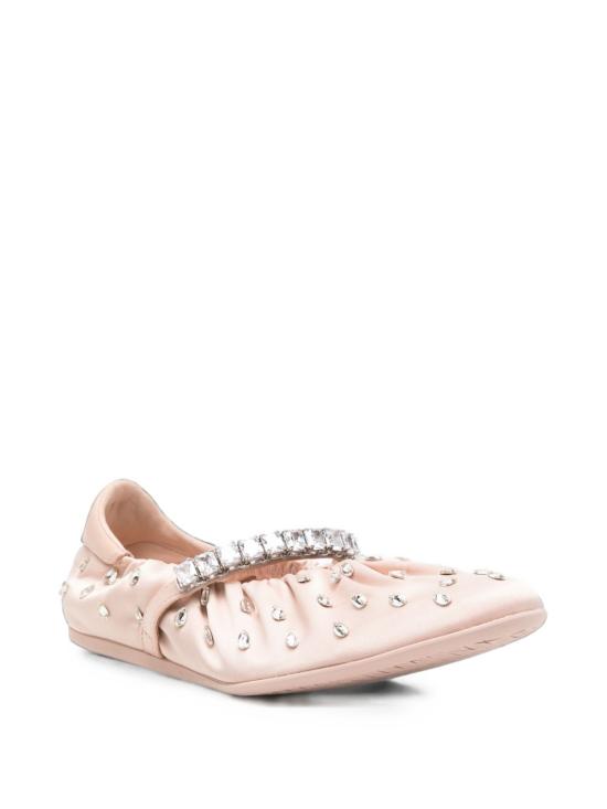 26FW 지미추 플랫 슈즈 JADEBALLERINAQEPMACARONCRYSTAL POWDER - JIMMY CHOO