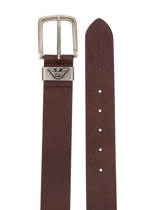26FW 엠포리오 아르마니 로고 버클 가죽 벨트 Y4S201YDD6G 80005TMORO - EMPORIO ARMANI