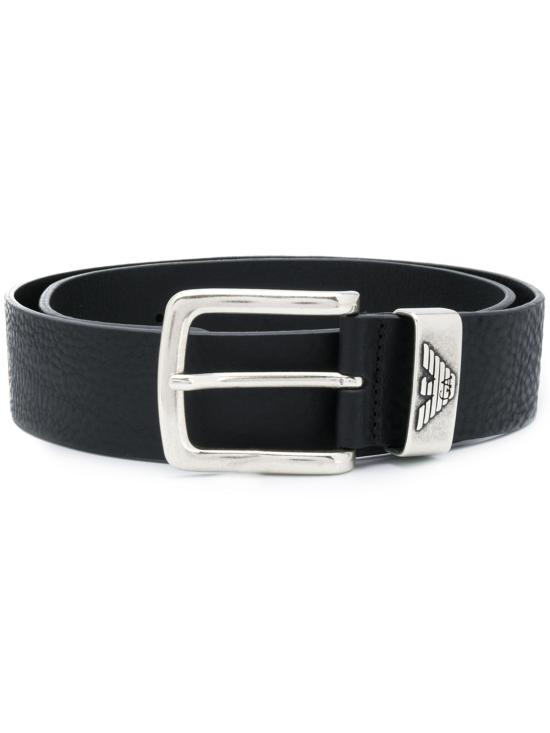 26FW 엠포리오 아르마니 로고 버클 가죽 벨트 Y4S201YDD6G 80001NERO