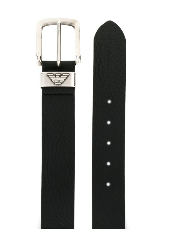 26FW 엠포리오 아르마니 로고 버클 가죽 벨트 Y4S201YDD6G 80001NERO - EMPORIO ARMANI