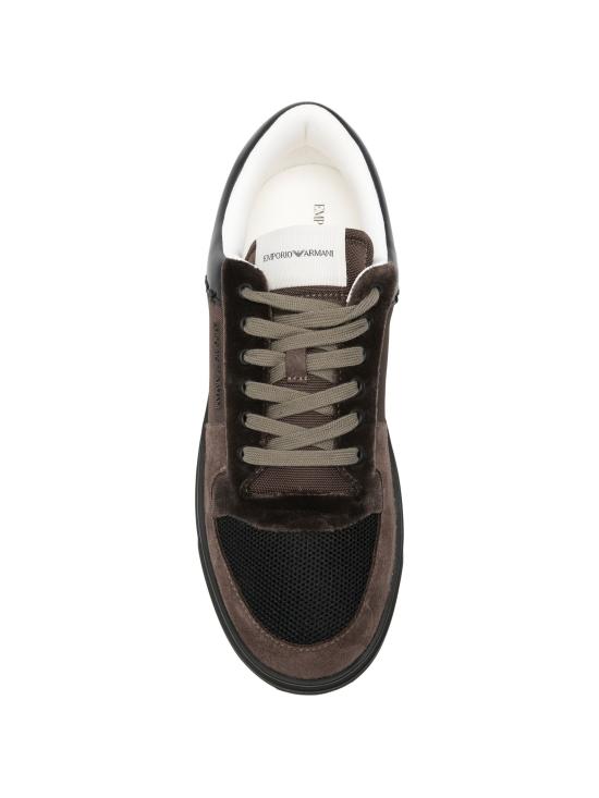26FW 엠포리오 아르마니 스니커즈 EM005293AF23155 M6489DKBROWN - EMPORIO ARMANI
