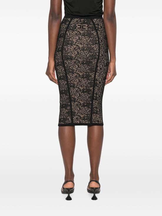 26FW 엘리자베타프랜치 롱 스커트 GK12Q66E2 FR9NEROPELLE - ELISABETTA FRANCHI