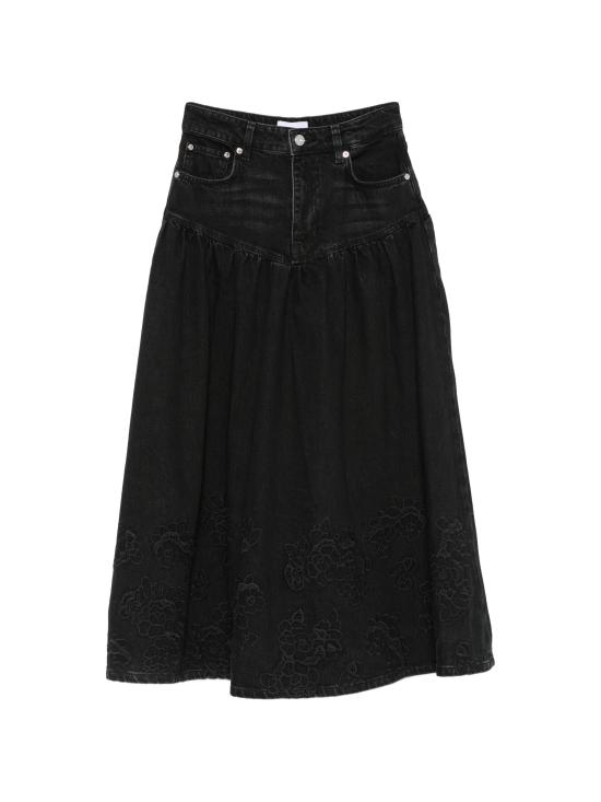 26FW 가니 미디 스커트 A1090261 055BLACKWASH
