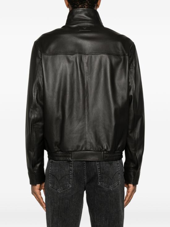 26FW 엠포리오 아르마니 가죽 자켓 EM007376AF28278 U8137METEORITE - EMPORIO ARMANI