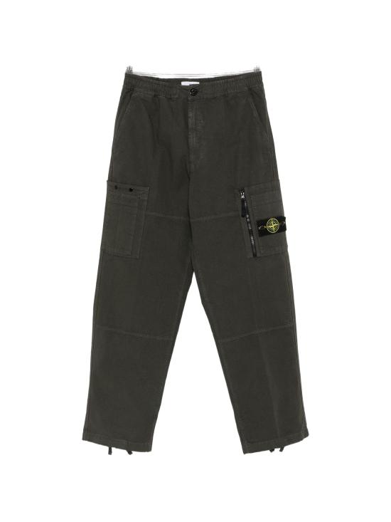 26FW 스톤 아일랜드 와펜 로고 오가닉 코튼 립스탑 루즈핏 카고 팬츠 L2S153100015S0211 V0078COALGREY
