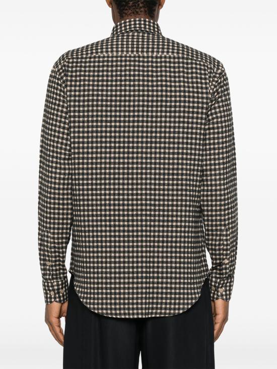 26FW 엠포리오 아르마니 긴팔 셔츠 EM007200TE23277 F1007BEIGEBLA - EMPORIO ARMANI