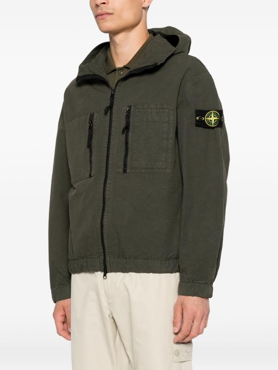26FW 스톤 아일랜드 오가닉 코튼 립스톱 후드 오버셔츠 L2S151200011S0211 V0078COALGREY - STONE ISLAND