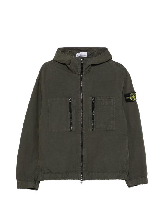 26FW 스톤 아일랜드 오가닉 코튼 립스톱 후드 오버셔츠 L2S151200011S0211 V0078COALGREY