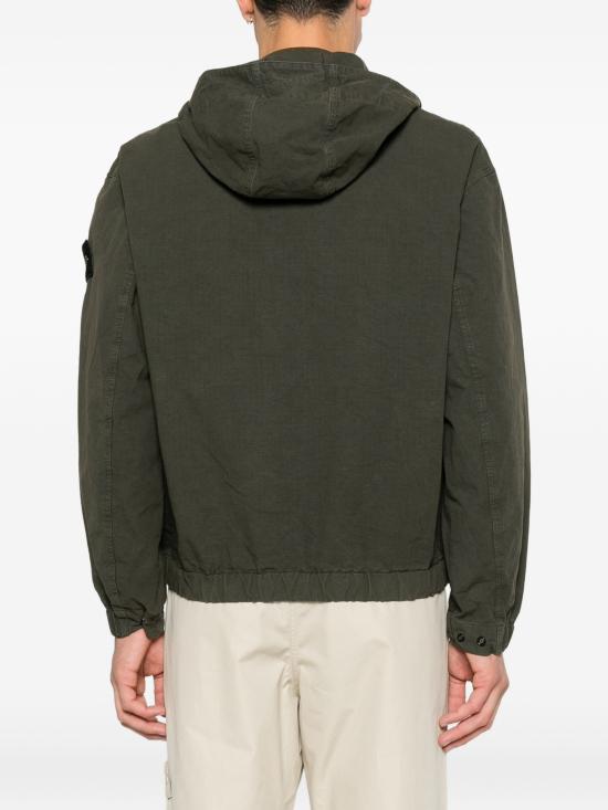 26FW 스톤 아일랜드 오가닉 코튼 립스톱 후드 오버셔츠 L2S151200011S0211 V0078COALGREY - STONE ISLAND
