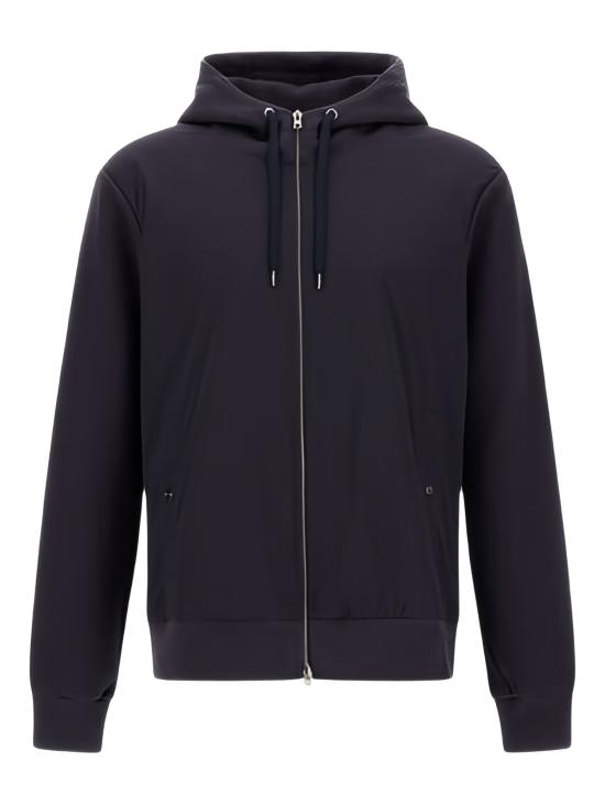 26FW 에르노 니트 이펙트 인터록 & 포넨테 트래블 나일론 후드 집업 JC00021UR56020 9200BLUE