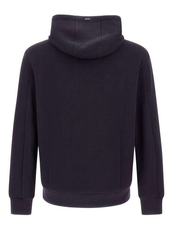 26FW 에르노 니트 이펙트 인터록 & 포넨테 트래블 나일론 후드 집업 JC00021UR56020 9200BLUE - HERNO