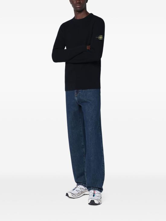 26FW 스톤 아일랜드 리브드 니트 로고 패치 스웨터 L2S155100053S00C2 V0020NAVYBLUE - STONE ISLAND
