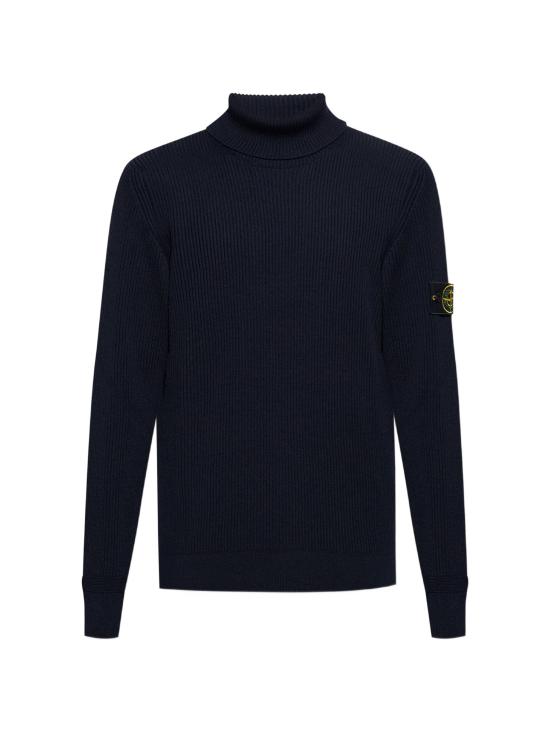 26FW 스톤 아일랜드 슬리브 로고 패치 하이 칼라 스웨터 L2S155100052S00C2 V0020NAVYBLUE