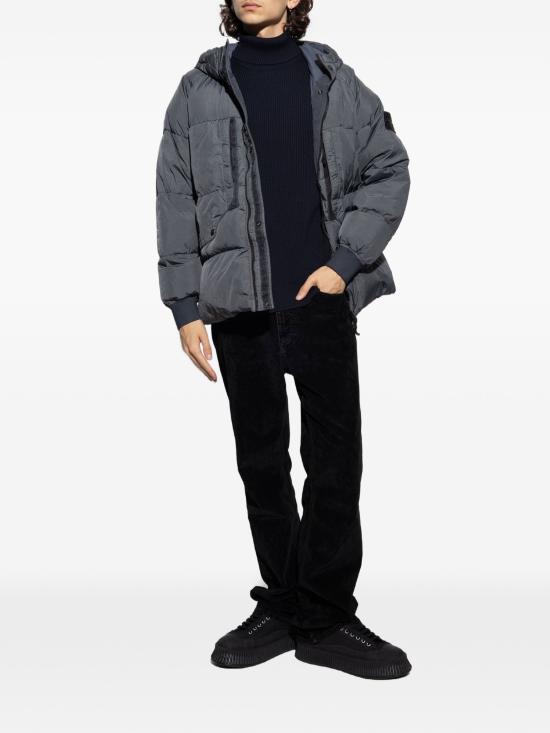 26FW 스톤 아일랜드 슬리브 로고 패치 하이 칼라 스웨터 L2S155100052S00C2 V0020NAVYBLUE - STONE ISLAND