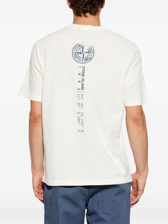26FW 스톤 아일랜드 그래픽 프린트 오가닉 코튼 반팔 티셔츠 L2S152100001S0533 V0093IVORY - STONE ISLAND