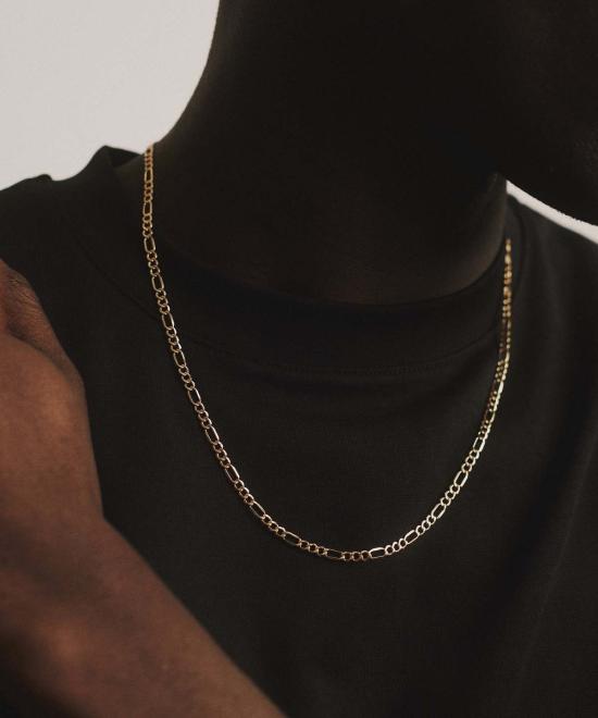  Their Studios 네크리스 Harlow Figaro 체인 목걸이 14K 솔리드 골드 - OTHER BRANDS