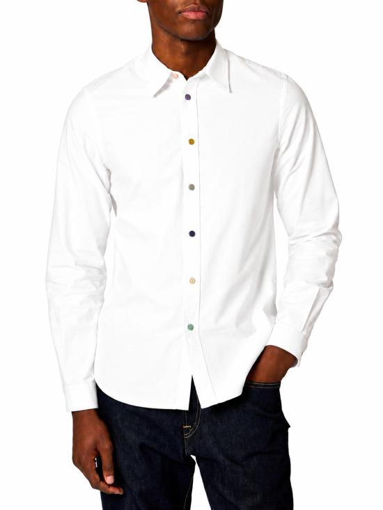 26FW 폴 스미스 탑 M2R612PW21846 01 WHITE - PAUL SMITH
