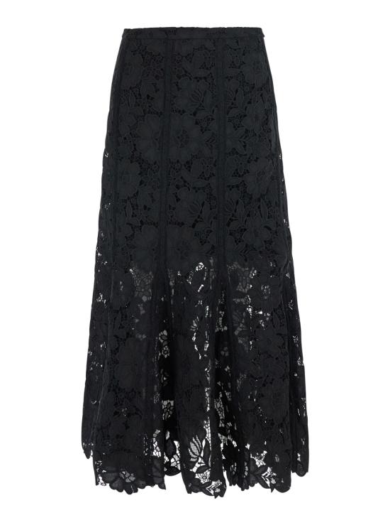 26FW 셀프 포트레이트 롱 스커트 AW26049MSKBBLACK