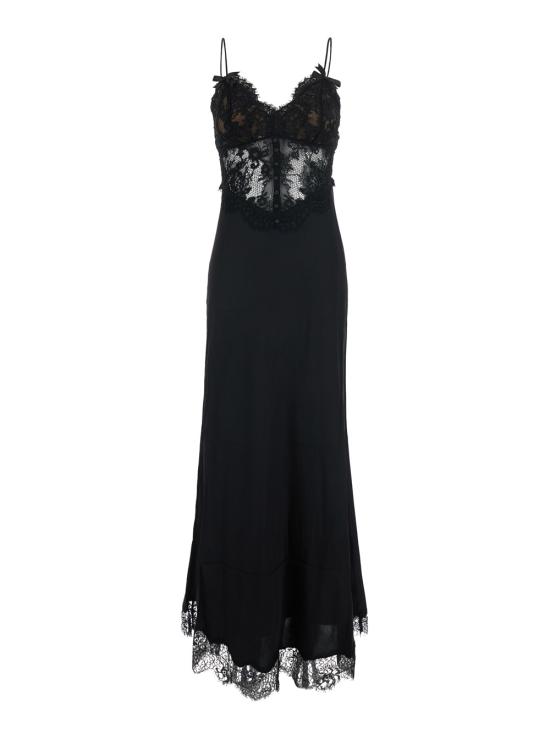 26FW 셀프 포트레이트 롱 원피스 AW26023MABBLACK