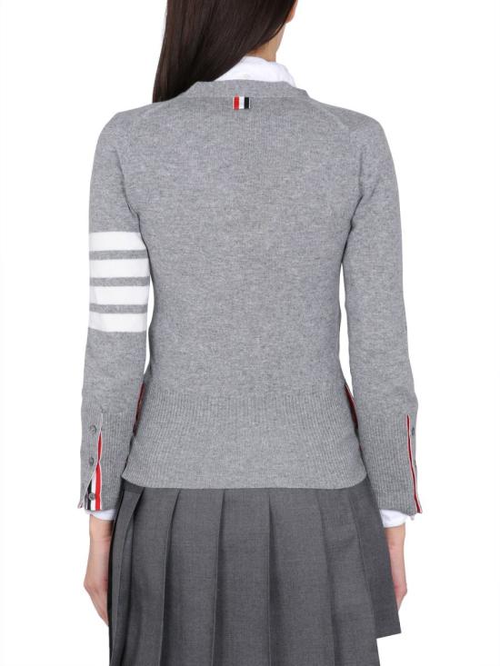 26FW 톰브라운 클래식 캐시미어 4바 브이넥 가디건 FKC001A 00011 055 LIGHT GREY DOM - THOM BROWNE