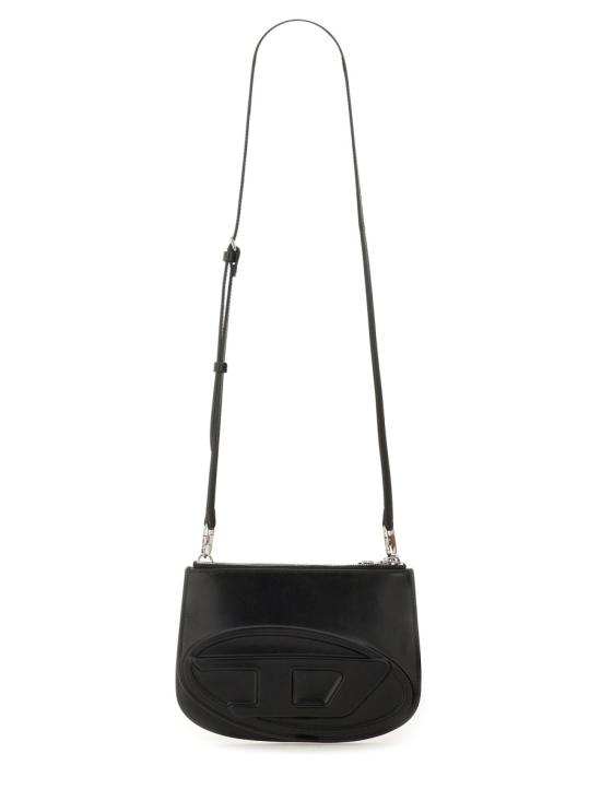 26SS 디젤 1DR 트윈-더블-파우치 프린티드 레더 숄더백 X10330 PR818T8013 BLACK - DIESEL