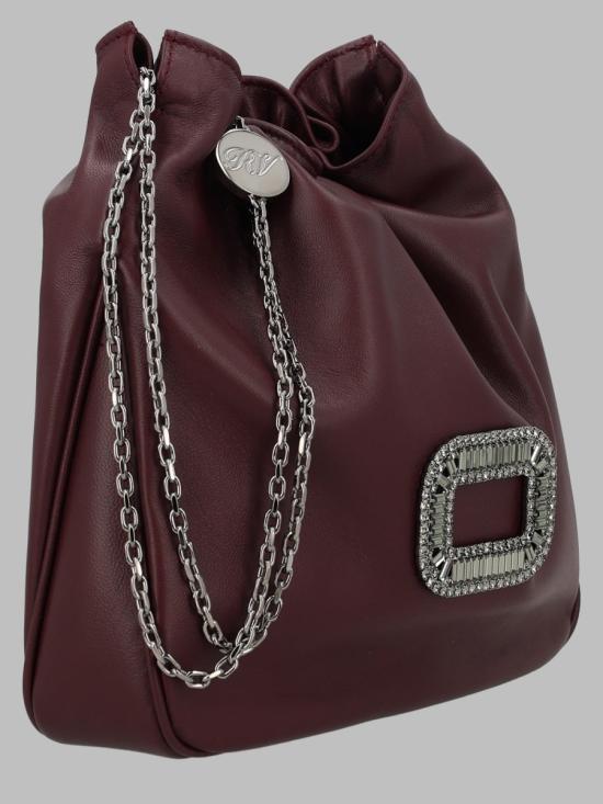 26FW 로저비비에 레더 필그림 미니백 RBWABDK0100YDR R802 BURGUNDY - ROGER VIVIER